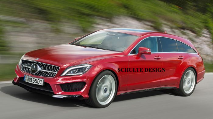 Η ανανεωμένη Mercedes CLS (στη φωτό η ψηφιακά επεξεργασμένη μορφή της έκδοσης Shooting Brake) διαθέτει μια επανασχεδιασμένη γρίλια στη μάσκα της, ενώ 